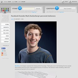 Facebook founder Mark Zuckerberg's personal stationery