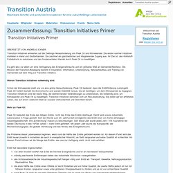 Zusammenfassung: Transition Initiatives Primer - Transition Austria