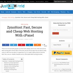 ZynoHost: Fast, Secure and Cheap Web Hosting With cPanel
