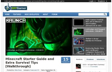  www.diygamer.com/2010/09/minecraft-starter-guide-extra-survival-tips