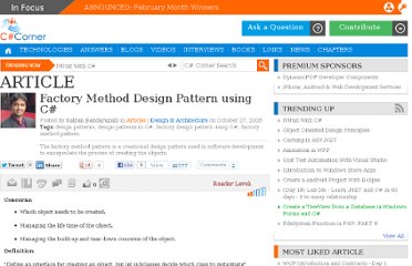 May 6, 2013. Design pattern Part 1(factory, abstract factory, builder, prototype, shallow and  deep .. NET and C# interview question with answers and videos.