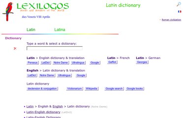 Latin Dictionary Online Translation.
