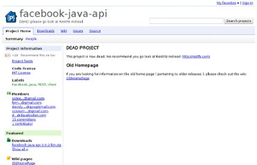 facebook java api maven