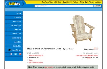 Cape Cod aka Adirondack chair project page 1