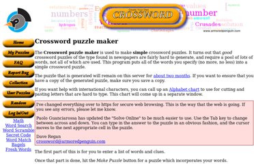  Crossword Puzzles on Crossword Puzzle Maker