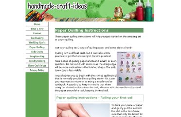 Handmade Craft Ideas Paper Quilling on Http   Www Handmade Craft Ideas Com Paper Quilling Instructions Html