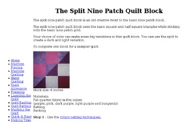 Making Nine Patch quilt blocks is as easy using just two