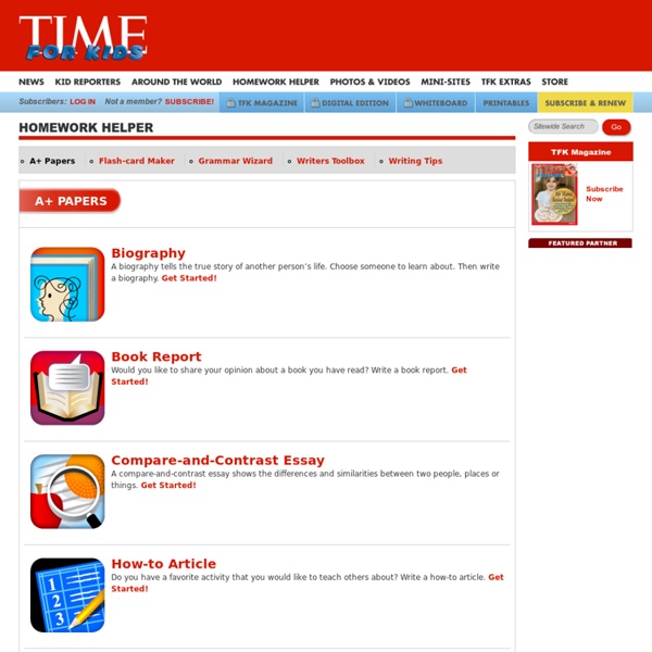 Http www timeforkids com homework helper a plus papers biography A Papers Pearltrees