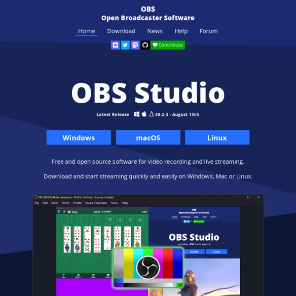 Open Broadcaster Software - Index | Pearltrees