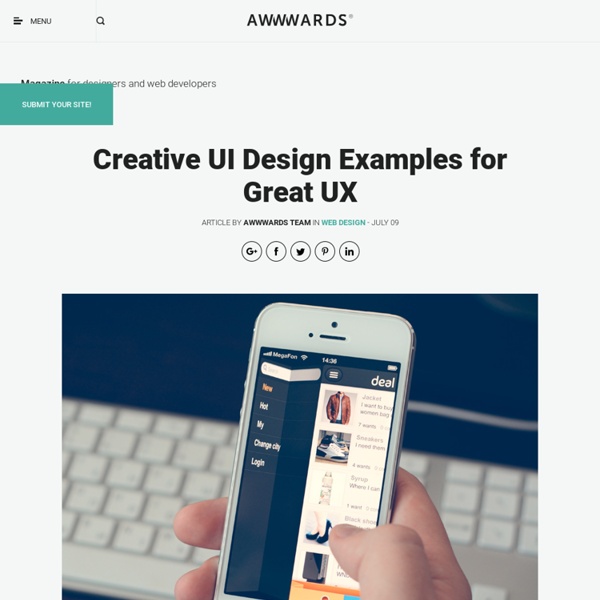 Creative UI Design Examples for Great UX | Pearltrees