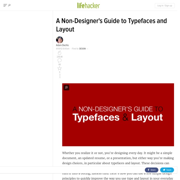A Non-Designer's Guide to Typefaces and Layout | Pearltrees