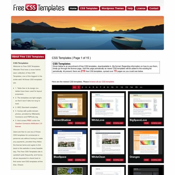 Free CSS templates - Download Free CSS Templates | Pearltrees