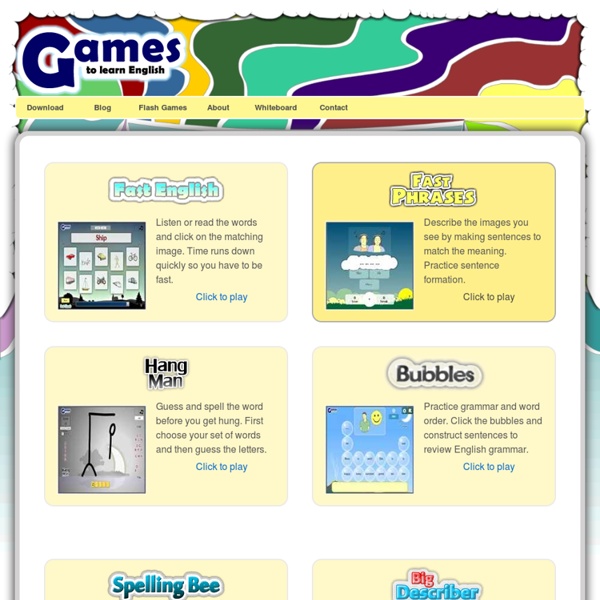 Games - Games to Learn English – For Students | Pearltrees