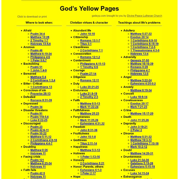 God’s Yellow Pages | Pearltrees