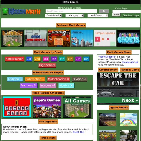 Math games hooda math over 500 math games pearltrees