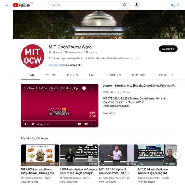 MIT OpenCourseWare | Pearltrees