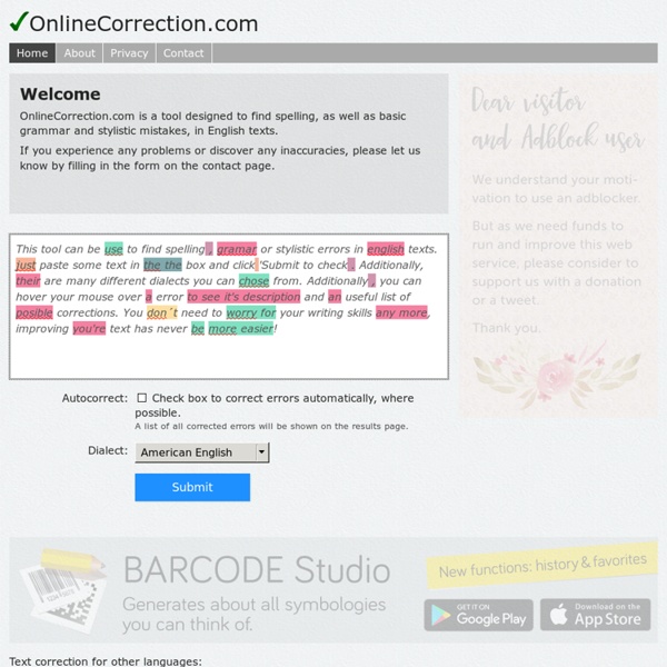 Online Text Correction