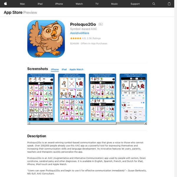 Proloquo2Go for iPhone, iPod touch, and iPad on the iTunes App Store ...