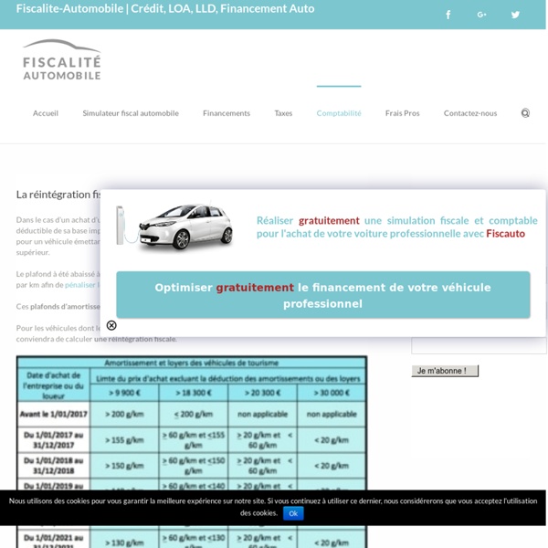 La réintégration fiscale pour l'achat d'un véhicule de tourisme ...