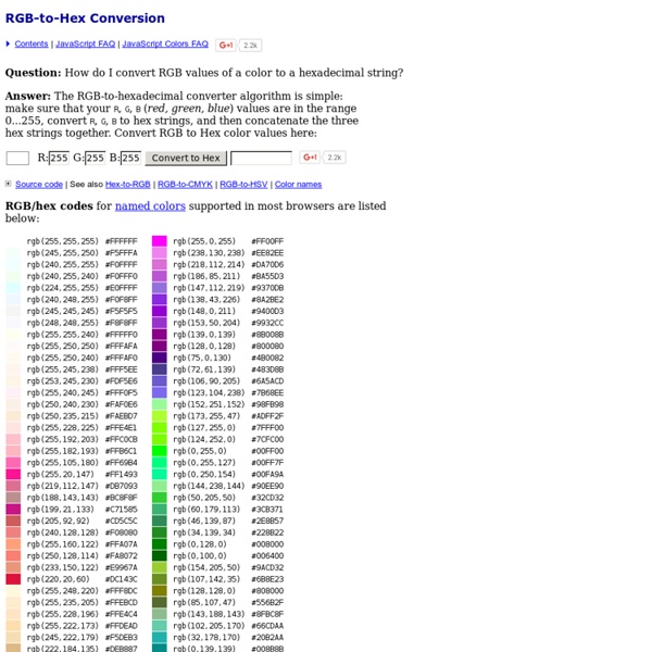 Rgb to hex color converter pearltrees