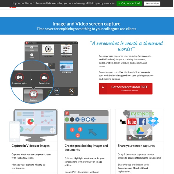 Screenpresso - Take the best screen captures in a few seconds | Pearltrees