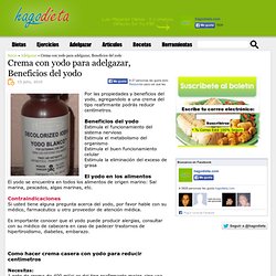 Propiedades yodo blanco para adelgazar