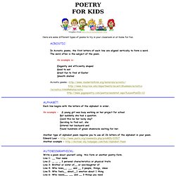 Types Of Poetry For Kids 6