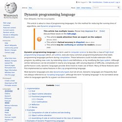 Dynamic Programming Languages | Pearltrees