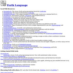 Forth - Other Languages | Pearltrees