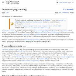 Imparative Programing Languages | Pearltrees