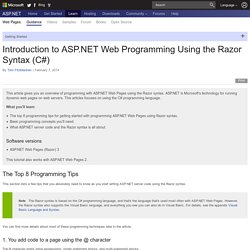 Razor - Development | Pearltrees