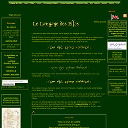 Comment appelle-t-on les deux langues parlées par les elfes