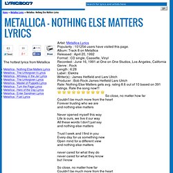 Metallica matters текст. Metallica nothing else matters текст. Nothing else matters слова песни. Текст металлика nothing else matters. Слова песни металлика nothing else matters.